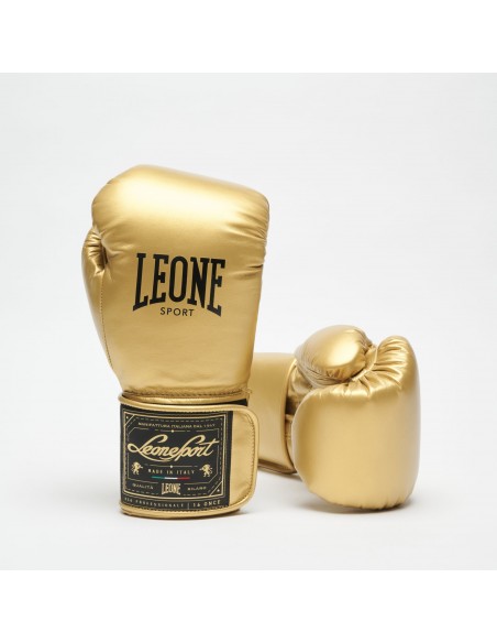 Leone Sport Handmade golden boxing gloves made from cowhide leather