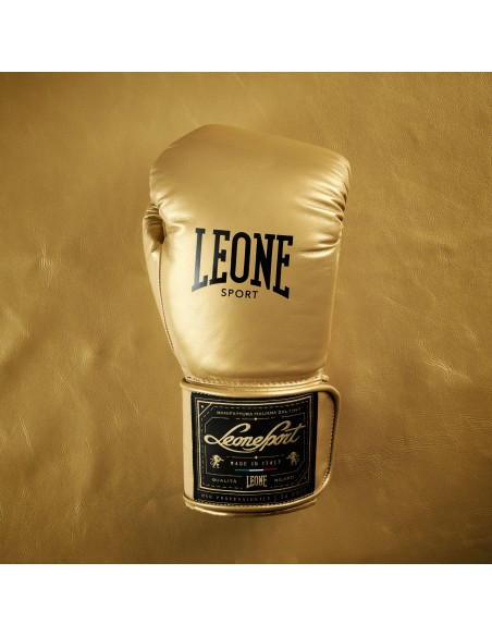 Leone Sport Handmade golden boxing gloves made from cowhide leather