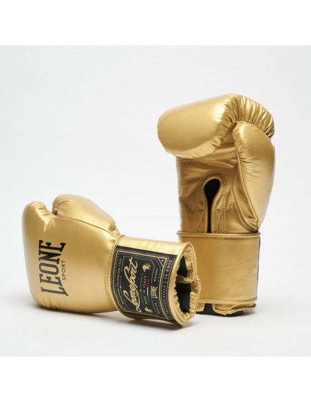 Leone Sport Handmade golden boxing gloves made from cowhide leather