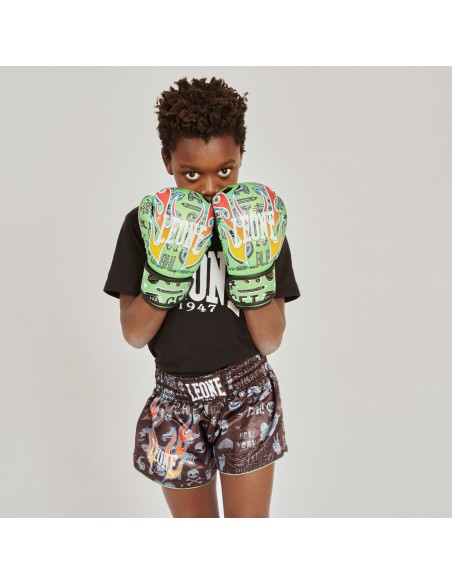 Guanti da boxe Leone Flames per bambini: vestibilità e comfort perfetti