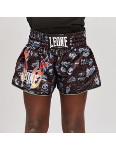 Pantaloncini da boxe kick thai per bambini - Leone Flames acquista online 2