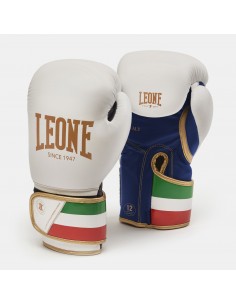 Confort et protection : Gants de boxe Italy en blanc - Leone1947