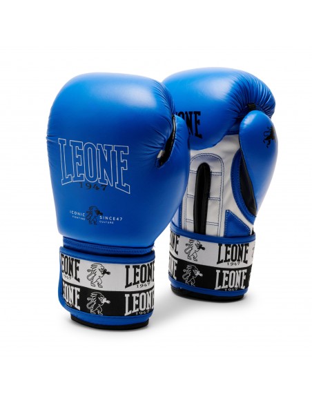 Gants de boxe de Leone : série Iconic en bleu