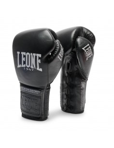 The Greatest Gants de boxe en noir : fermeture à lacets