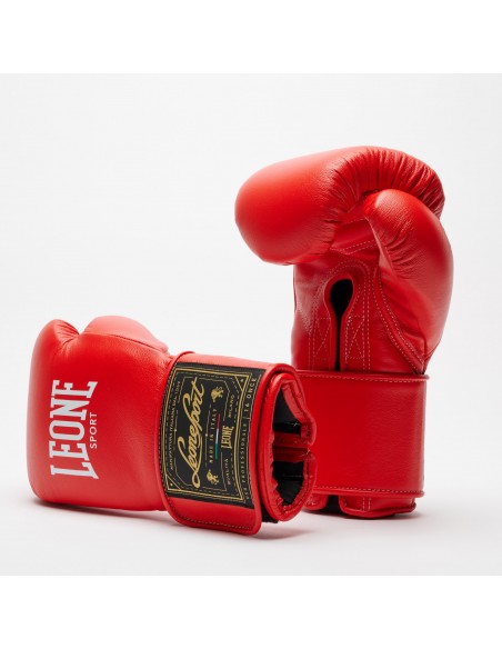 Leone Sport Gants de boxe dorés faits main en cuir de vache