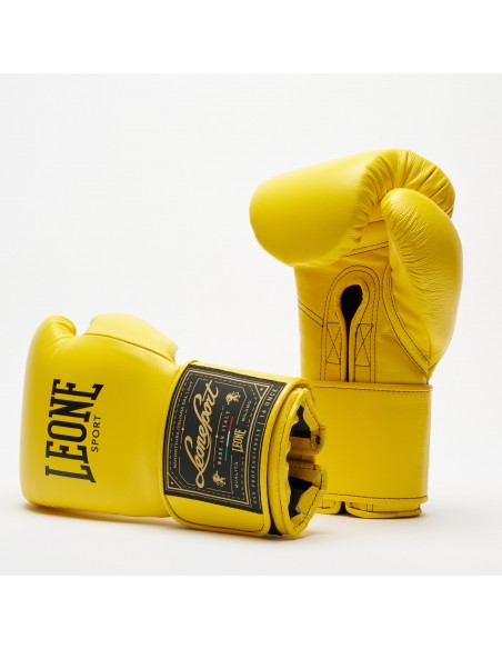 Leone Sport Handmade golden boxing gloves made from cowhide leather