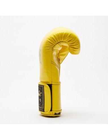Leone Sport Handgemachte goldene Boxhandschuhe aus Rindsleder