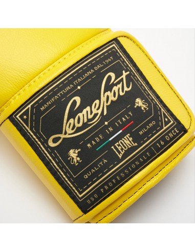 Leone Sport Handmade golden boxing gloves made from cowhide leather