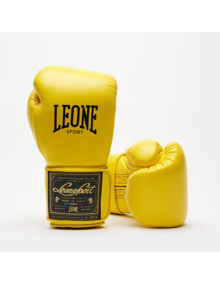 Leone Sport Handmade golden boxing gloves made from cowhide leather