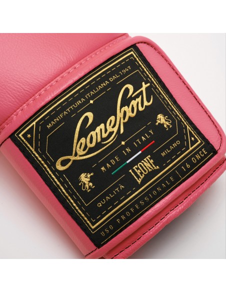 Leone Sport Gants de boxe dorés faits main en cuir de vache