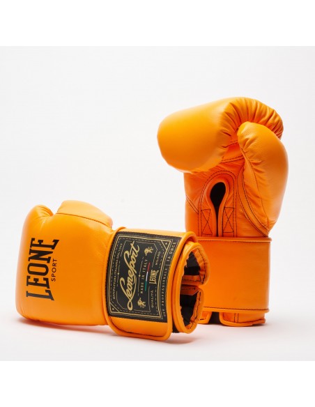 Leone Sport Guantoni da boxe dorati fatti a mano in pelle bovina