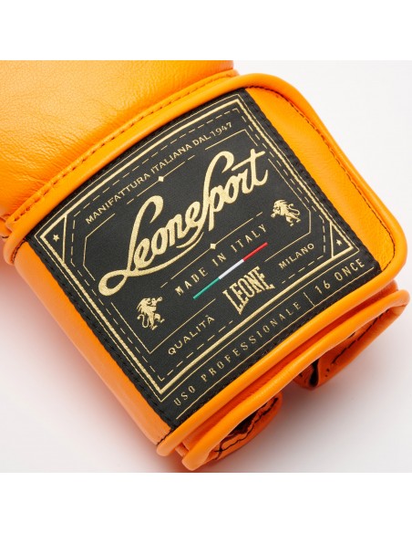 Leone Sport Handmade golden boxing gloves made from cowhide leather