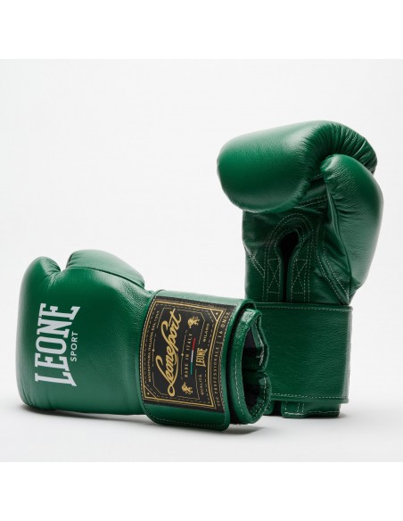 Leone Sport Gants de boxe dorés faits main en cuir de vache