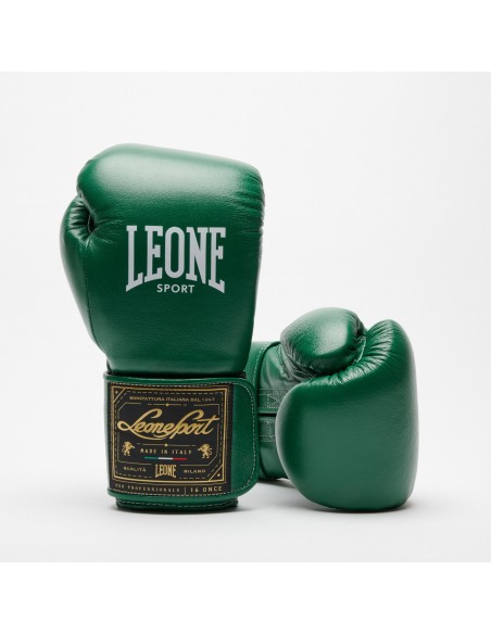 Leone Sport Gants de boxe dorés faits main en cuir de vache