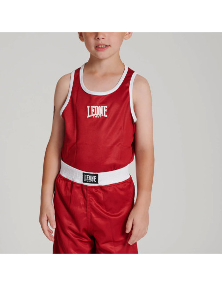 Canotta da boxe Leone Double Face per bambini: Blu e Rosso