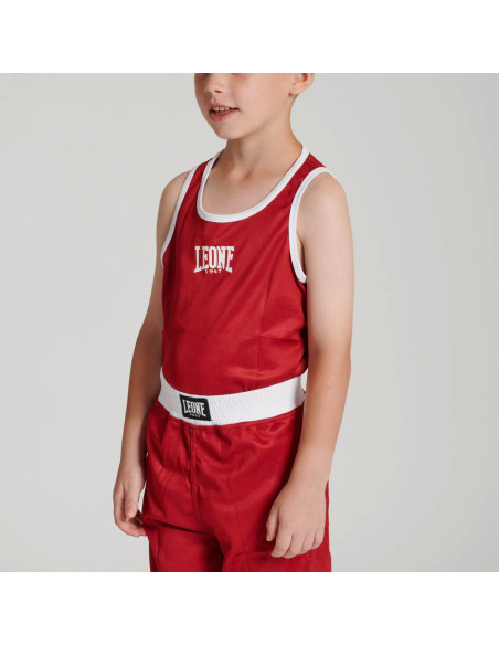 Canotta da boxe Leone Double Face per bambini: Blu e Rosso