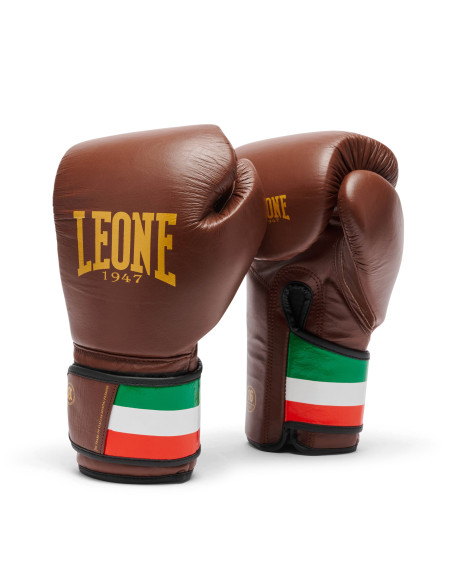Italian quality: Leone leather boxing gloves Italy in black