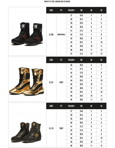 Bottes de boxe Hermes noir/doré - Leone à acheter en magasin spécialisé