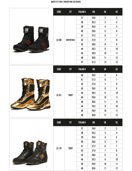 Bottes de boxe Hermes noir/doré - Leone à acheter en magasin spécialisé