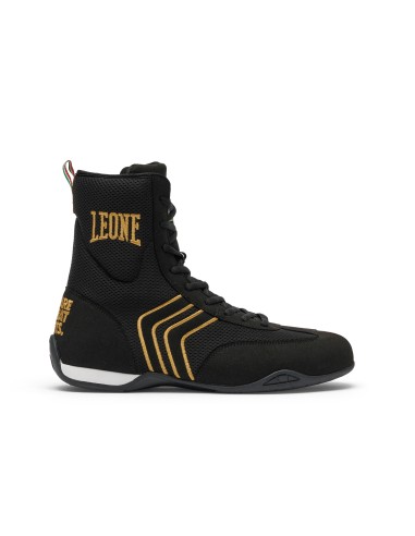 Bottes de boxe Hermes noir/doré - Leone à acheter en magasin spécialisé