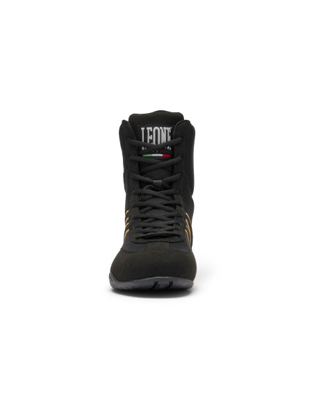 Bottes de boxe Hermes noir/doré - Leone à acheter en magasin spécialisé