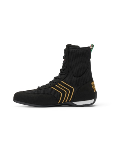 Bottes de boxe Hermes noir/doré - Leone à acheter en magasin spécialisé