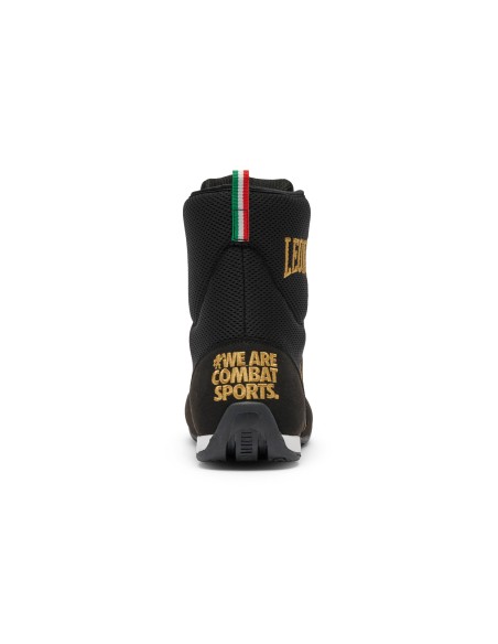 Bottes de boxe Hermes noir/doré - Leone à acheter en magasin spécialisé