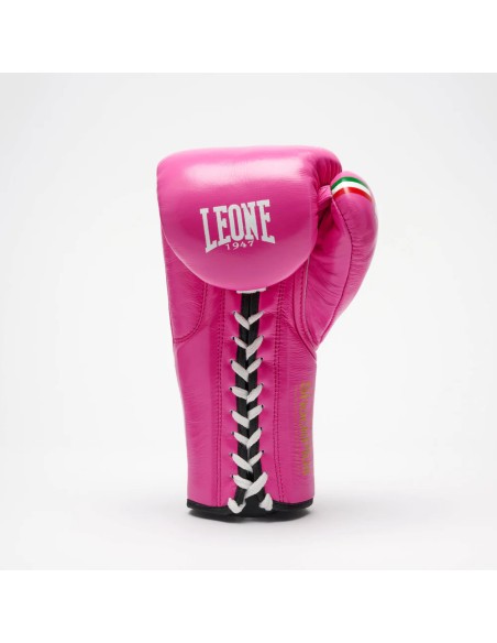 Gants de boxe Leone Shock Plus Roses à lacets pour femme