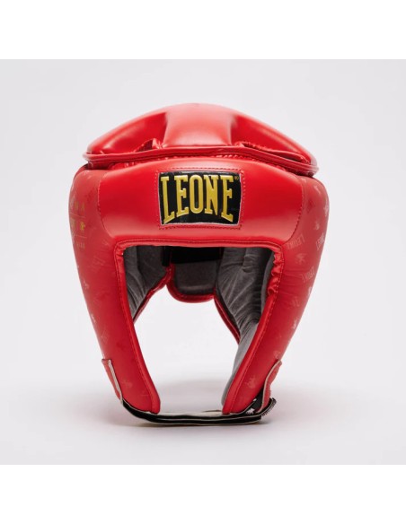 Protège-tête Leone DNA Red pour coups de pied et contact total