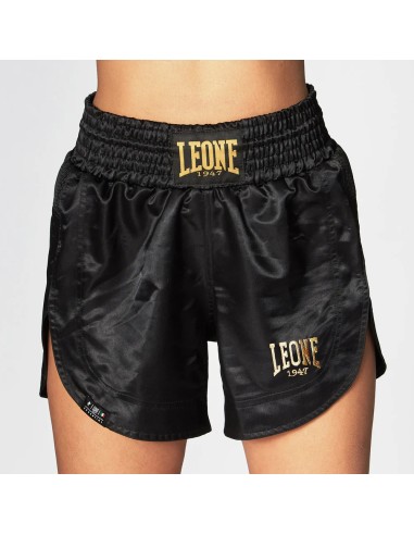 Pantalon de boxe thaïlandaise Leone Essential pour femme, en satin