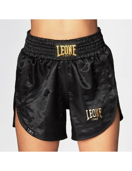 Pantalon de boxe thaïlandaise Leone Essential pour femme, en satin
