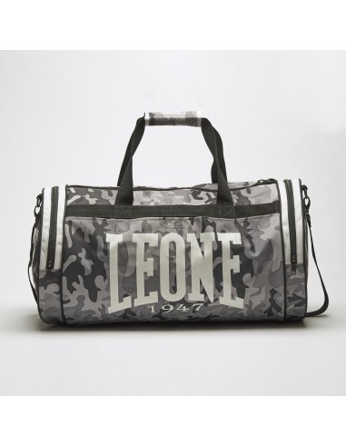 Camouflage sports bag from Leone1947 in grey with us at Vikingstore