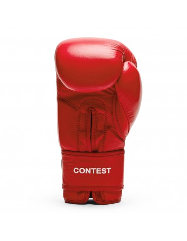 Gants de combat Coin rouge : Gants de boxe Leone Contest en cuir