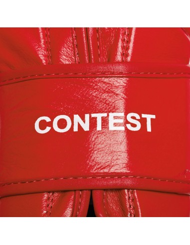 Gants de combat Coin rouge : Gants de boxe Leone Contest en cuir