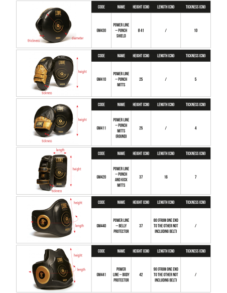 Pratzen - Power Line Punch and Kick Mitts from Leone1947 buy online